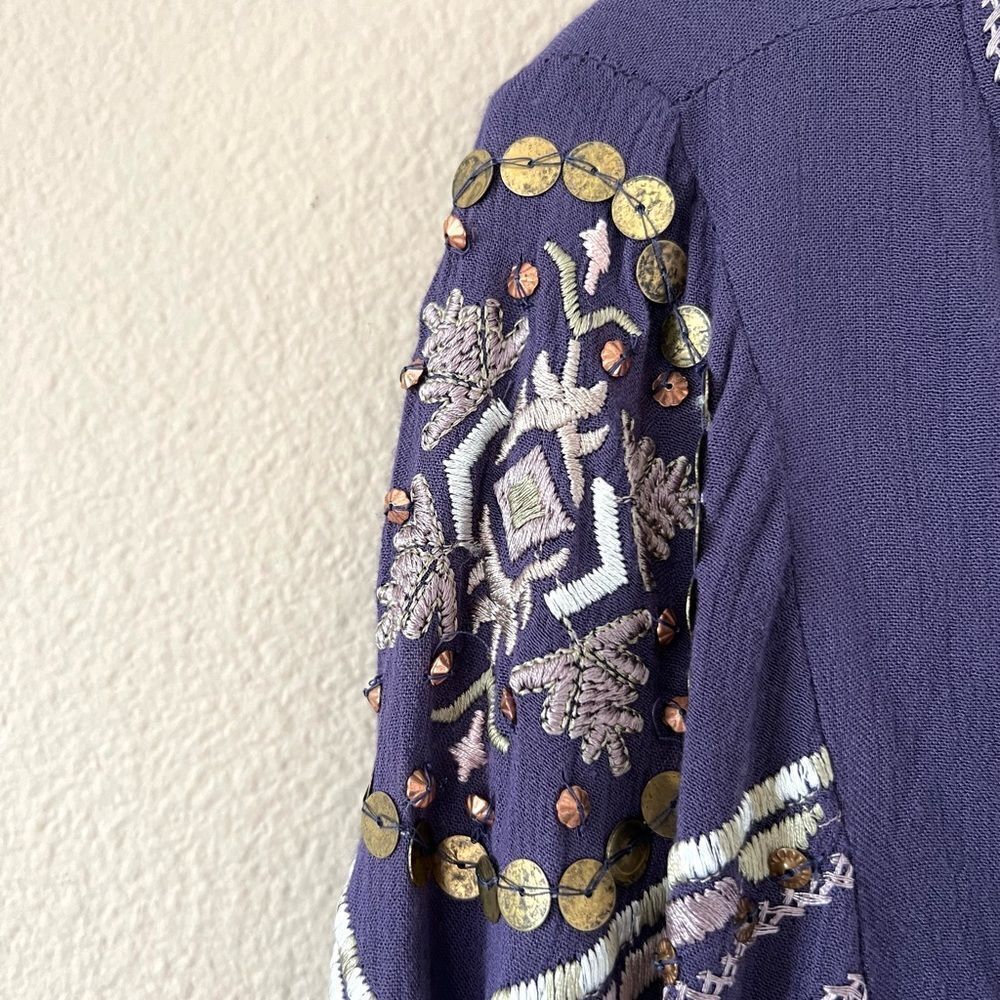 Free People Boho Stitch Up Your Heart Blouse - Picture 5 of 11
